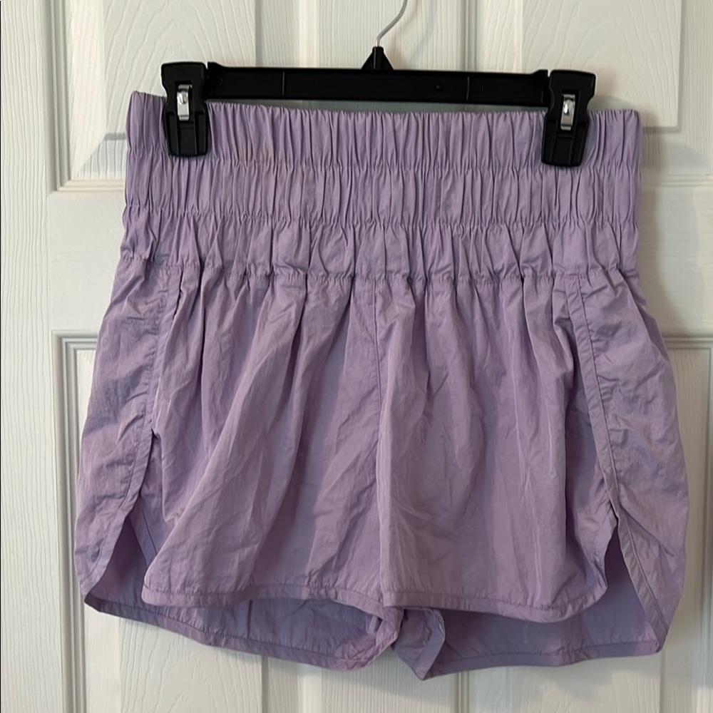 High Waist Purple Athletic Shorts